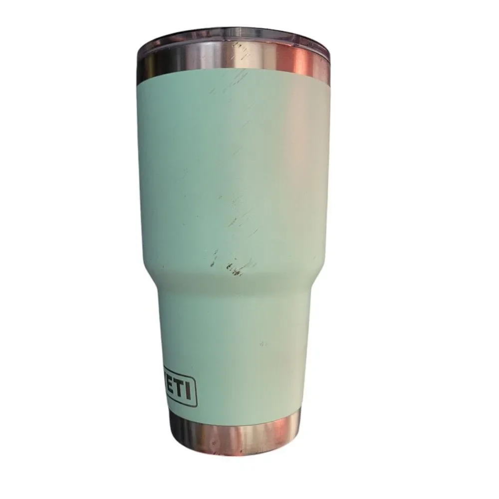 Yeti Boomer dog  bowl and teal 32 oz tumbler